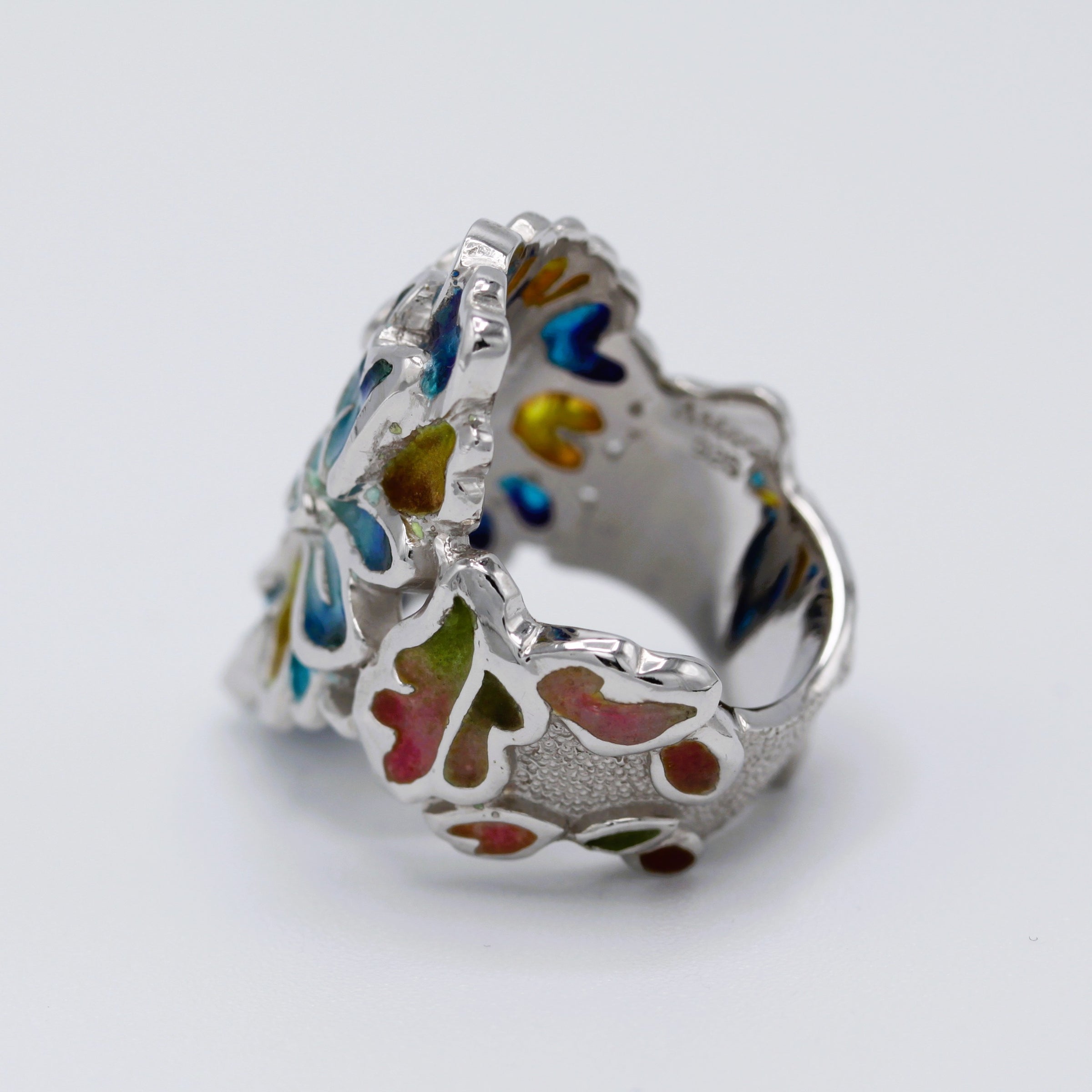 大花透かしリング 七宝ブルー系 | Atteca（アッテカ）公式オンラインストア